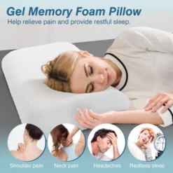 Kumasinova Contour Memory Foam Pillows For Neck Support,Orthopedic Bed Pillows With Washable Cover,Decorative Pillows For Bed For Back Pain Relief -Bedding Discounts GUEST 00ca3fe5 d5f9 4855 81f2 b07730739d65
