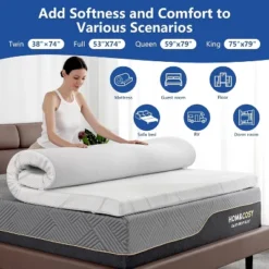 Dyonery 3 Inch Firm Mattress Topper With Ice Silk Cover Premium Cooling Gel -Bedding Discounts GUEST 00d67b22 6d56 4387 b0d9 5893ae1efe34
