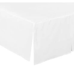 Everyday Kids White Pleated Crib Skirt – 100% Cotton, 14" Drop, Fits Standard Cribs, Split Corners For Easy Use, Nursery Bedding For Boys And Girls -Bedding Discounts GUEST 03428291 a798 4758 a296 f6a476b8655b