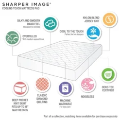 Sharper Image Cooling Touch Overfilled Microfiber Lightweight Deep Pocket Mattress Pad White -Bedding Discounts GUEST 03ae1b8e 88d1 40de 83cb 2c1e4cec9914