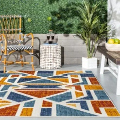 NuLOOM Alexia Contemporary Geometric Indoor/Outdoor Patio Area Rug -Bedding Discounts GUEST 0526ebc3 3766 4f4e 99b2 8c8543734a39