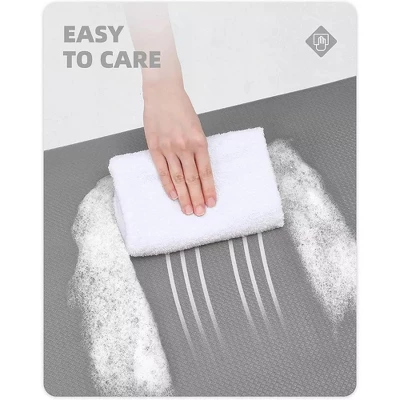 J&V TEXTILES 20" X 55" Oversized Cushioned Anti-Fatigue Kitchen Runner Mat (Blue Geo) 4 J&V TEXTILES 20" X 55" Oversized Cushioned Anti-Fatigue Kitchen Runner Mat (Blue Geo) - Image 4