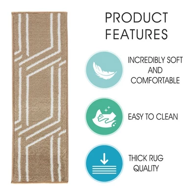 Sussexhome Modern Collection Non-Slip Carpet Stair Treads For Wooden Steps, 9" X 28" 2 Sussexhome Modern Collection Non-Slip Carpet Stair Treads For Wooden Steps, 9" X 28" - Image 2