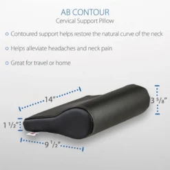 Core Products AB Contour Cervical Support Pillow, Black Vinyl -Bedding Discounts GUEST 06645ccf 52b9 4160 a511 94a9f625eeb7