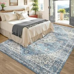 Area Rugs Washable Living Room Rugs,Vintage Floral Bedroom Rugs Indoor Accent Large Carpet Table Soft Non Slip Retro Floor Cover -Bedding Discounts GUEST 073def2b d126 4018 b0ee a80c38fd8e7a
