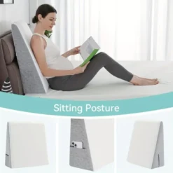 Dronery 8"Bed Wedge Triangle Pillow With Soft Memory Foam And Washable Cover,For Acid Reflux,Heartburn,Back Pain Relief,Snoring,Sleep Apnea And Gerd 21 Dronery 8"Bed Wedge Triangle Pillow With Soft Memory Foam And Washable Cover,For Acid Reflux,Heartburn,Back Pain Relief,Snoring,Sleep Apnea And Gerd -Bedding Discounts GUEST 0768d8b9 7f6f 4b75 a0dc d7b3a1a8732c