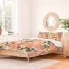 Meadow Of Autumn Wildflowers Lane And Lucia Duvet Cover Set Orange/Green/Beige - Deny Designs