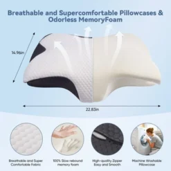 950g PU Memory Foam Pillow With Slow Rebound Core, 100g Knitted Inner Cover & 280g Breathable Air Layer Outer Fabric -Bedding Discounts GUEST 07e66ab1 4f40 4bc2 a6c7 0740c030c8c0