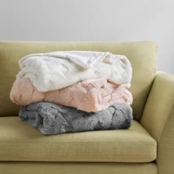 50"x60" Jane Luxury Basketweave Faux Fur Throw Blanket -Bedding Discounts GUEST 08d6ffe5 d2e8 4637 9120 2f78127abc1e