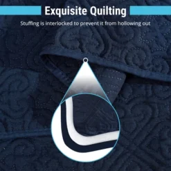 HLC.ME Lorenzo - 3 Piece Quilt Set, Lightweight Bedspread Coverlet Set -Bedding Discounts GUEST 09d77494 6b56 41c6 947b 05b6af9dee5a