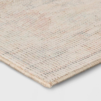 28"x84" Floral Persian Washable Runner Rug Ivory - Threshold™ 3 28"x84" Floral Persian Washable Runner Rug Ivory - Threshold™ - Image 3