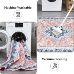 Area Rug,Rugs For Living Room,Washable Vintage Rug,Non-Slip Low Pile Throw Soft Rugs With Rubber Backing,Washable Rugs,Kitchen Rugs -Bedding Discounts GUEST 0b832f39 0ec1 43b9 a9b9 cf844a323cbf
