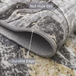 8x10 Rugs Washable Modern - Abstract Grey Area Rug For Living Room, Non-Shedding Low Pile Carpet, Easy Clean -Bedding Discounts GUEST 0bc424c1 72f8 4611 833e e0dd3ee87fec