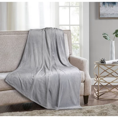 50"x70" Oversized Silvadur Anti-Microbial Luxury Velvet Throw Blanket - Sutton Home Fashions 2 50"x70" Oversized Silvadur Anti-Microbial Luxury Velvet Throw Blanket - Sutton Home Fashions - Image 2