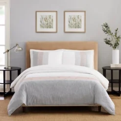 Holden Duvet Set Gray/Orange/White - Laurel & Mayfair -Bedding Discounts GUEST 0c2629d6 4af6 454b 801d 5e5dbfa2c159