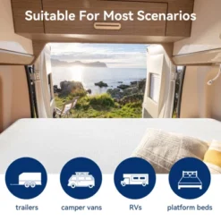 Dyonery RV Mattress 8/10 Inch Memory Foam Mattress With Tencel Cover, Premier Cooling Green Tea/Gel Medium Firm Bed Mattress In Box,White -Bedding Discounts GUEST 0c40896a 7502 4bcd bfcf 56af9a1a8f01