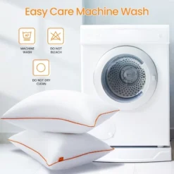 Gulches Standard Size Bed Pillows Set Of 2 - White, Luxury Hotel Quality, Fluffy, Cervical Support (For Back/Side/Stomach Sleepers) 13 Gulches Standard Size Bed Pillows Set Of 2 - White, Luxury Hotel Quality, Fluffy, Cervical Support (For Back/Side/Stomach Sleepers) -Bedding Discounts GUEST 0cb2d731 1c2a 44cf ad3a 149e2561f3ab