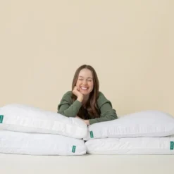 Downcle Adjustable Goose Feather And Down Bed Pillow With GRS Recycled Materials, Single-Pack -Bedding Discounts GUEST 0d029517 f496 4955 bd6c 5cbbf05d61a4