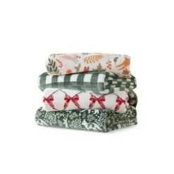 Martha Stewart 60"x70" Emmas Bow Throw Blanket White