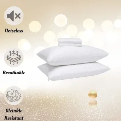 Circles Home Zippered Pillow Protector Cotton Blend White -Bedding Discounts GUEST 0d4aecff 8931 46fe 8b30 84bd7057eeea