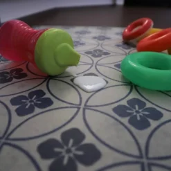 FlorArt Palisades Low Profile Easy Clean Kitchen Mat Blue/Cream - Bungalow Flooring -Bedding Discounts GUEST 0df29d0b dc21 4e5a a6b3 61d544930005