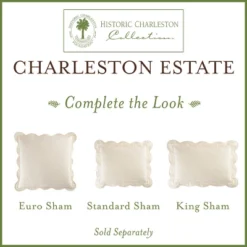 Historic Charleston Collection King Pillow Sham Ivory -Bedding Discounts GUEST 0e6f94f8 f477 4c99 aacf 7087cfe68323