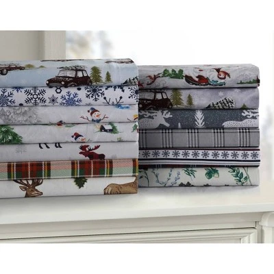 3pc Fleur Cotton Flannel Printed Oversized Duvet Set - Tribeca Living 2 3pc Fleur Cotton Flannel Printed Oversized Duvet Set - Tribeca Living - Image 2