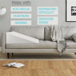 Continental Sleep, Mattress System Bed Wedge Pillow Foam Incline, Heartburn, Legs And Back Support For Acid Reflux, Increases Blood Flow, 24", White -Bedding Discounts GUEST 108d53ac 545b 4d64 a63a f19e9e25c78d