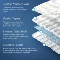 Cosy House Collection 15lbs Rayon Derived From Bamboo Weighted Blanket -Bedding Discounts GUEST 1230cf86 a092 4464 ad1b d09e1f9d32a2