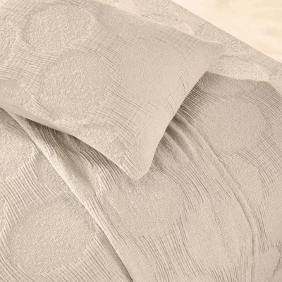 Modern Circles Cotton Medium Weight Woven Coverlet By Blue Nile Mills 3 Modern Circles Cotton Medium Weight Woven Coverlet By Blue Nile Mills - Image 3