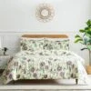 Southshore Fine Living Passiflora 300 Thread-Count 100% Cotton Sateen Floral Duvet Cover Set
