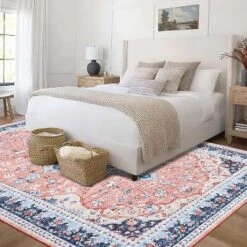 Area Rug,Rugs For Living Room,Washable Vintage Rug,Non-Slip Low Pile Throw Soft Rugs With Rubber Backing,Washable Rugs,Kitchen Rugs -Bedding Discounts GUEST 128143a4 80ae 44de 8b17 616c6fd435fb