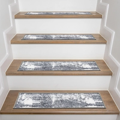 World Rug Gallery Distressed Contemporary Bohemian Non-Slip Stair Treads 5 World Rug Gallery Distressed Contemporary Bohemian Non-Slip Stair Treads - Image 5