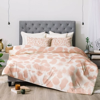 Jacqueline Maldonado Dye Drops Flamingo Comforter Set Pink - Deny Designs 1 Jacqueline Maldonado Dye Drops Flamingo Comforter Set Pink - Deny Designs