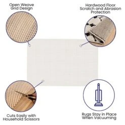Flash Furniture Non Slip Rug Pad For Area Rug, Hardwood Floor Rug Gripper Anti Skid Rug Pad Protective Cushioning Rug Pad -Bedding Discounts GUEST 157e3ccb 3887 4714 9327 ca9ea4a9575e