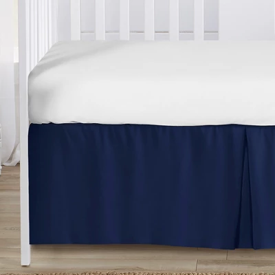 Sweet Jojo Designs Boy Or Girl Gender Neutral Unisex Baby Crib Bed Skirt Collection Solid Navy Blue 2 Sweet Jojo Designs Boy Or Girl Gender Neutral Unisex Baby Crib Bed Skirt Collection Solid Navy Blue - Image 2