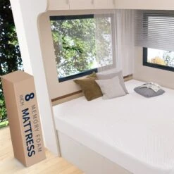 Dyonery RV Mattress 8/10 Inch Memory Foam Mattress With Tencel Cover, Premier Cooling Green Tea/Gel Medium Firm Bed Mattress In Box,White -Bedding Discounts GUEST 167cc0ff 0409 4c76 a80a 4fbc57c46a0d