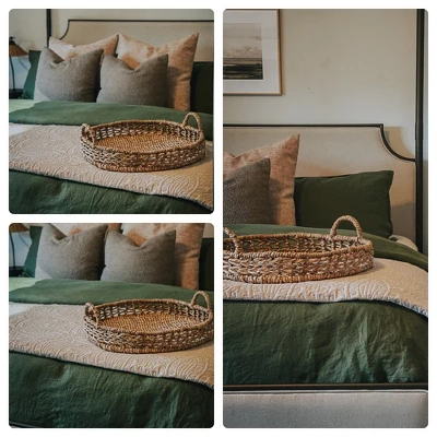 Peace Nest Linen Duvet Cover Set, Durable, Breathable & Moisture-Wicking, 3 Piece Bedding Set With Pillow Shams, Green, Twin, 68"x90" 2 Peace Nest Linen Duvet Cover Set, Durable, Breathable & Moisture-Wicking, 3 Piece Bedding Set With Pillow Shams, Green, Twin, 68"x90" - Image 2