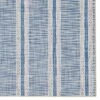 5'x7' Washable Wallen Rug Ivory/Blue: Rubber Backed, Stain-Resistant, Low Pile, Contemporary Stripe - Linon