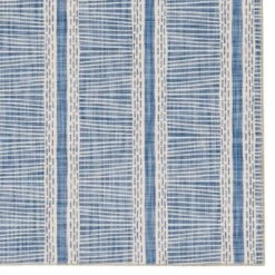 5'x7' Washable Wallen Rug Ivory/Blue: Rubber Backed, Stain-Resistant, Low Pile, Contemporary Stripe - Linon