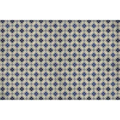 FlorArt Palisades Low Profile Easy Clean Kitchen Mat Blue/Cream - Bungalow Flooring -Bedding Discounts GUEST 17a4380e 034b 4bf0 83b2 fb5cdc9cd9cc