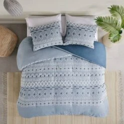 Ink+Ivy 3pc Dora Organic Cotton Chambray Duvet Cover Set Blue -Bedding Discounts GUEST 17ee021a a787 43db 8ab0 7405db08640c