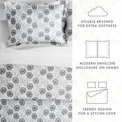 Paisley, Damask & Soft Farmhouse Prints Duvet Cover Set, Ultra Soft, Easy Care - Becky Cameron (3 Piece Set) -Bedding Discounts GUEST 19437a4d 2694 450c 8d4a 8fe74c500f8e