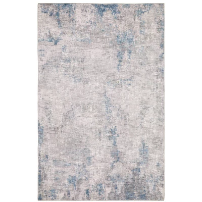 Marcel Distressed Abstract Area Rug Gray/Blue - Captiv8e Designs 10 Marcel Distressed Abstract Area Rug Gray/Blue - Captiv8e Designs - Image 10