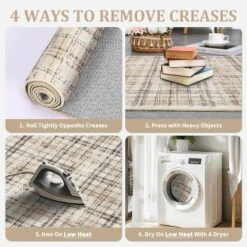 Modern Washable Area Rug Soft Non-Slip Stain-Resistant Farmhouse Tartan Plaid Carpet For Living Room Bedroom Nursery Office 12 Modern Washable Area Rug Soft Non-Slip Stain-Resistant Farmhouse Tartan Plaid Carpet For Living Room Bedroom Nursery Office -Bedding Discounts GUEST 1b4d0d48 76d6 4019 bffc 64bd3e66a14e