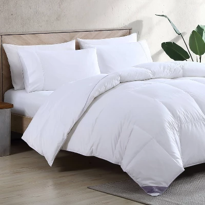 LoftWorks Twin Down Blend Comforter With High-loft Medium Warmth Natural White: 300 Thread Count, Cotton & Duck Down Fill 1 LoftWorks Twin Down Blend Comforter With High-loft Medium Warmth Natural White: 300 Thread Count, Cotton & Duck Down Fill