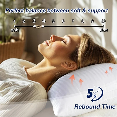 Aghana Digitals Queen Size Hotel Collection Bed Pillows Set Of 2, Soft And Supportive 3 Aghana Digitals Queen Size Hotel Collection Bed Pillows Set Of 2, Soft And Supportive - Image 3