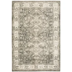 Salina Traditional Persian Style Inspired Area Rug Charcoal/Ivory - Captiv8e Designs -Bedding Discounts GUEST 1ca7a687 be1b 44b7 9e5f c4b64dece321
