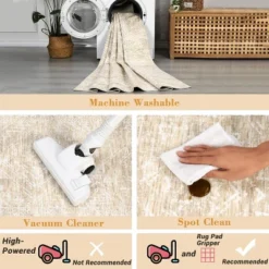 Washable Runner Rug Runner Vintage Rug Non Slip Kitchen Rug Distressed Grey Rug Low Pile Entryway Rug Soft Bathroom Rugs Stain Resistant Carpet Grey -Bedding Discounts GUEST 1dde70e7 b0ec 4abf afef 48097ec1a4ec