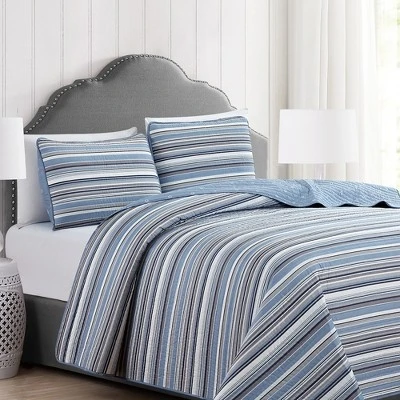 Market & Place Elise Striped Reversible Quilt Set 4 Market & Place Elise Striped Reversible Quilt Set - Image 4
